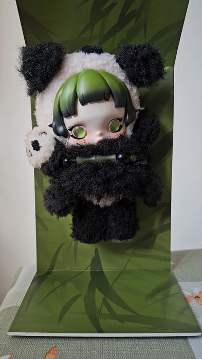 Нова оригинална SKULLPANDA Lazy Panda Plush Doll Pendant - POP MART