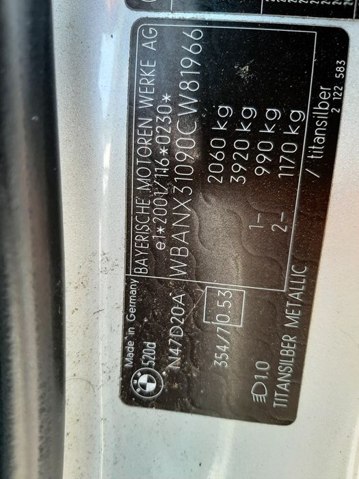 Piese auto bmw motor n47d20a 177cp