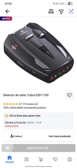 Detector de radar Cobra ESD-7100
