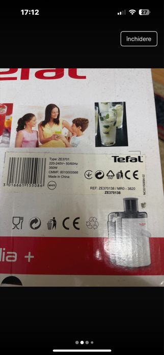 storcator fructe si legume Tefal