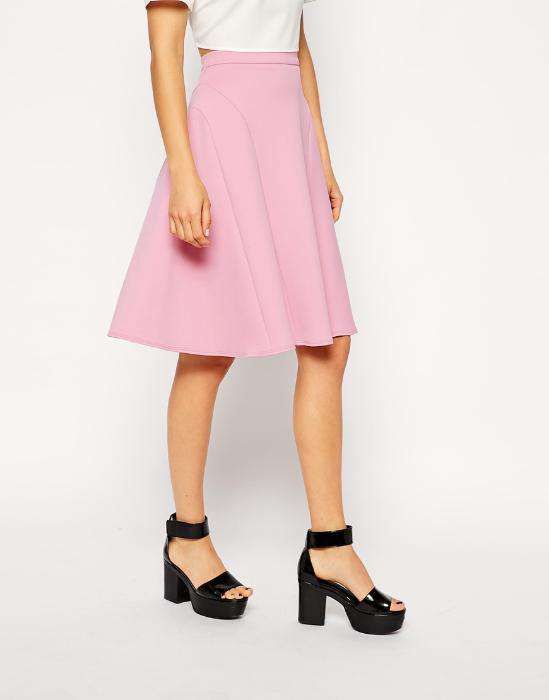 Fusta ASOS scuba cu volum, material foarte bun TRANSPORT GRATUIT