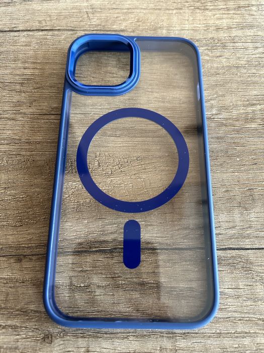 Калъф за iPhone 14 прозрачен твърд със силиконов MagSafe