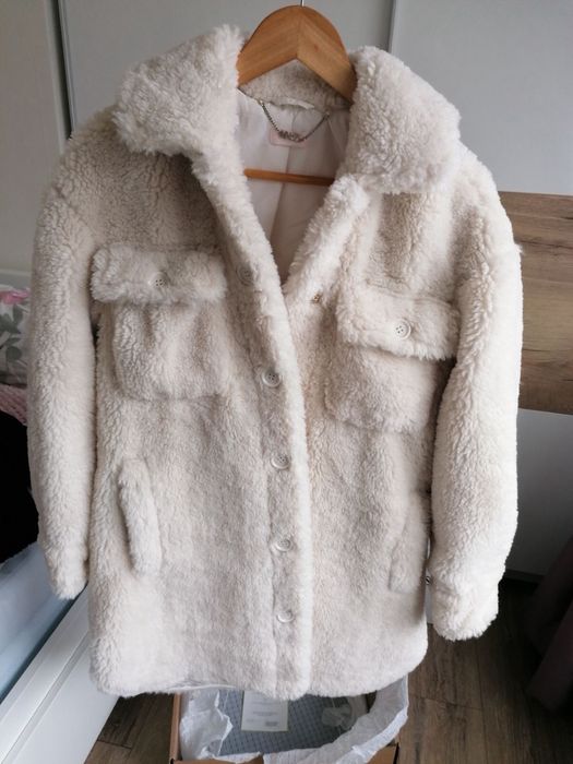 Палто Liu Jo от еко вълна с джобове