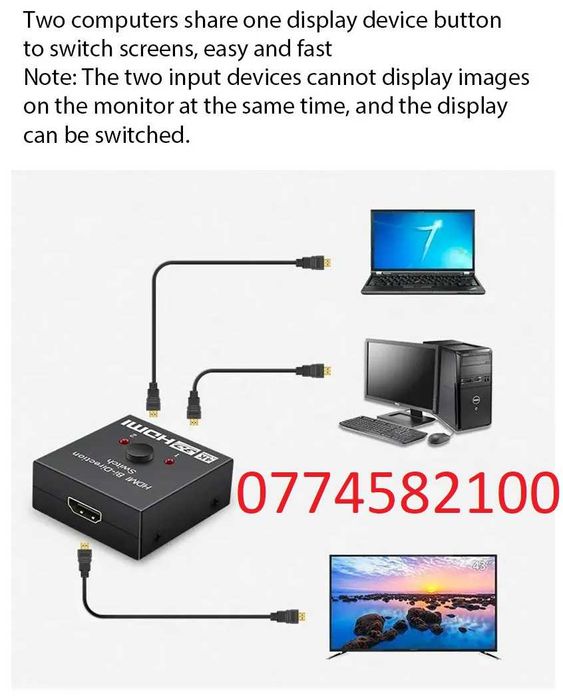 Splitter/comutator HDMI bi-directional 4K UltraHD