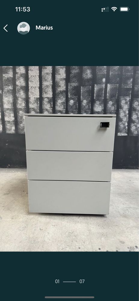Rollbox metalic Steelcase 3+1 sertare
