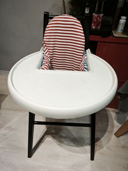 Детски стол за хранене BLAMES (IKEA) с табла и възглавичка