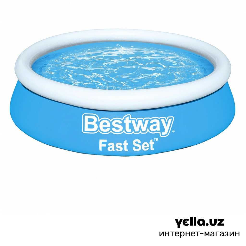 Новый бассейн с надувным бортом Bestway 57266 Fast Set 305х76см, 3800л