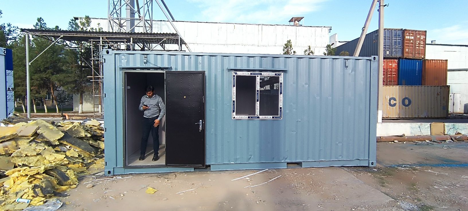 Konteynir ofis ishchilar uchun yotoqhonalar контейнер