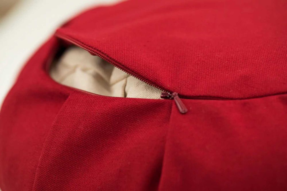 Pernă de meditație Zafu Plisată Asteya. 36x12 cm.