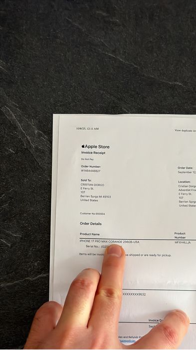 Iphone 17 Pro Max 256GB Cosmic Orange sigilat
