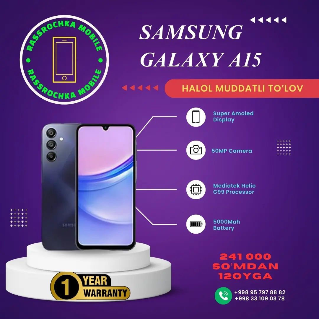 Telefon kredit Samsung kreditga Samsung a15