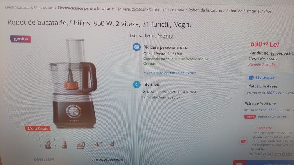 Philips 850w robot de bucatarie nou in cutie