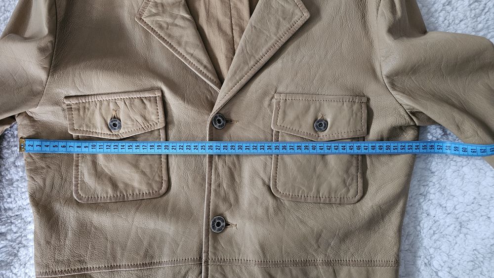 Haina geaca piele Calvin Klein bej XL tip sacou