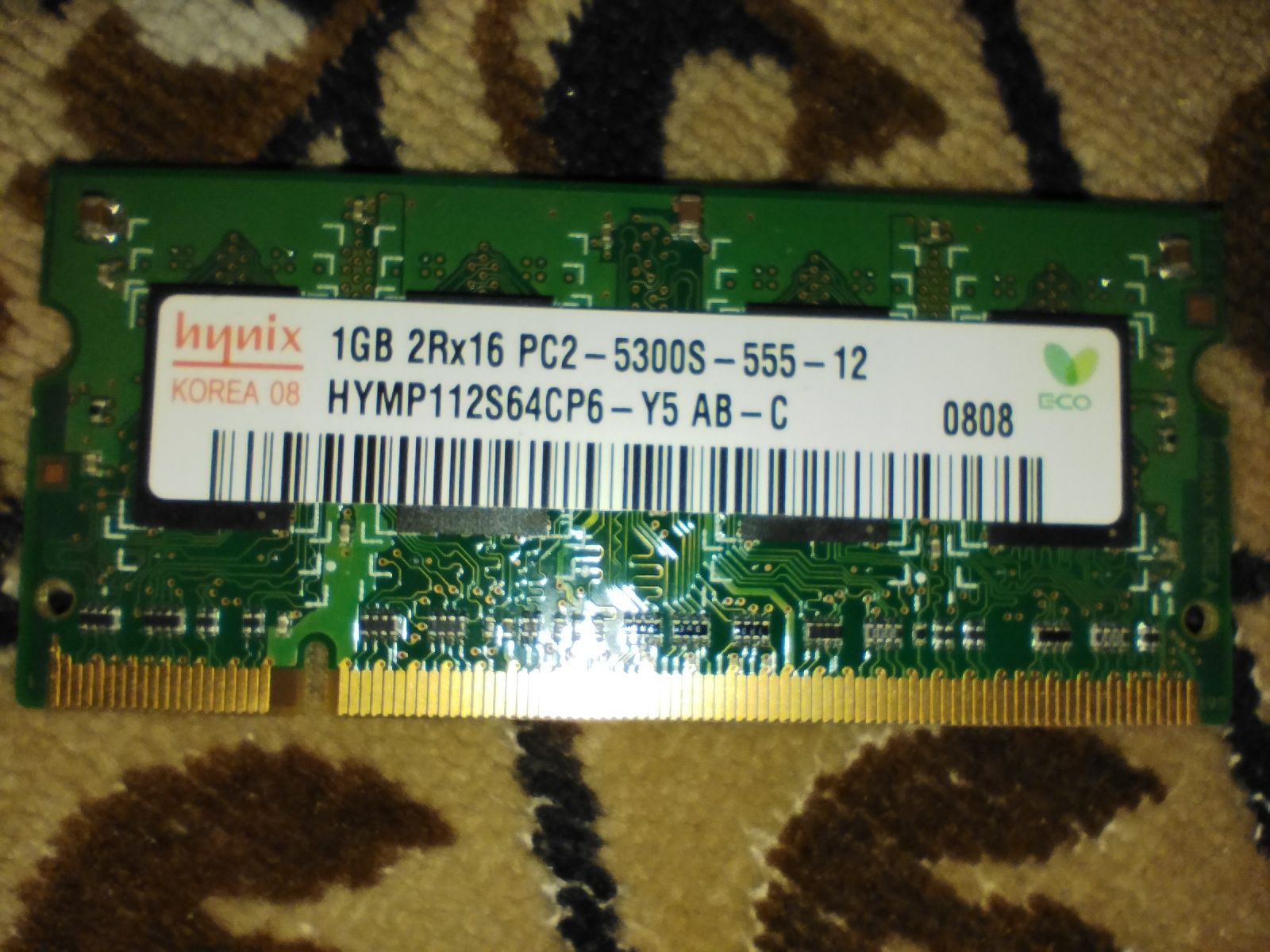 Оперативная память Hynix 2x1 gb DDR2 SO-DIMM