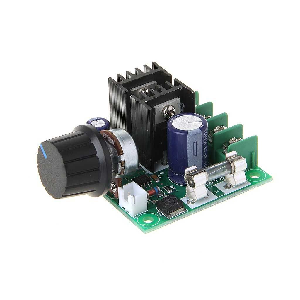 Димер 10A DC 12V-40V PWM фазов регулатор с предпазител.