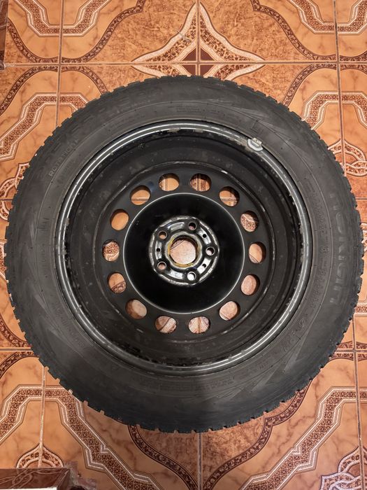 Set 4 anvelope cu janta de tabla pentru skoda Octavia