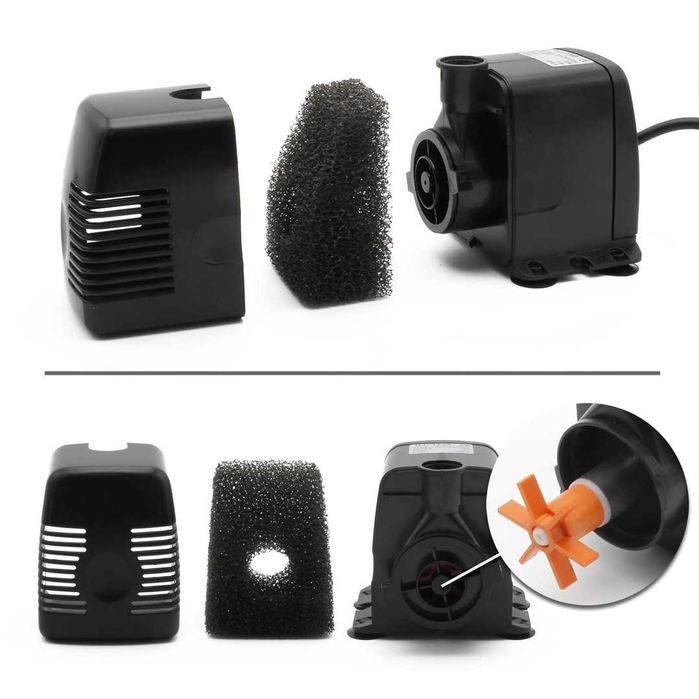 Pompă de fântână de grădină 1000L/h 22W, pompă de iaz, pompă de jet