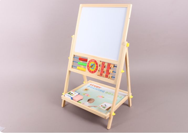 Двустранна дървена магнитна дъска с българската азбука, цифри - 66 см.