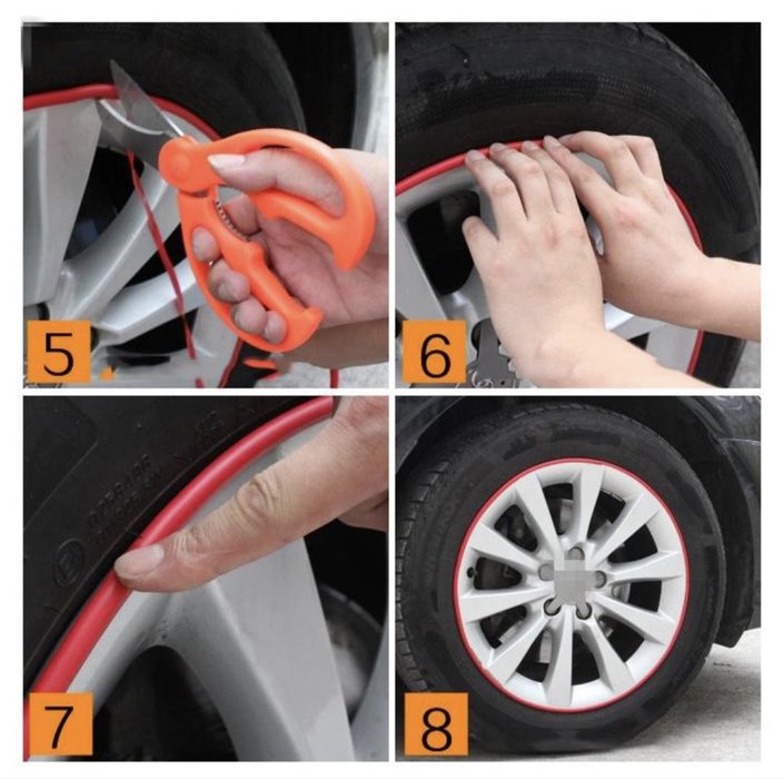 Banda protecție jante 8M (diferite culori)