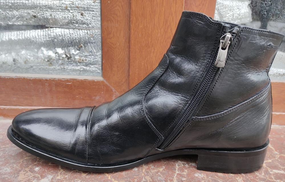 Сапоги мужские с натуральным мехом, натуральная кожа р 44