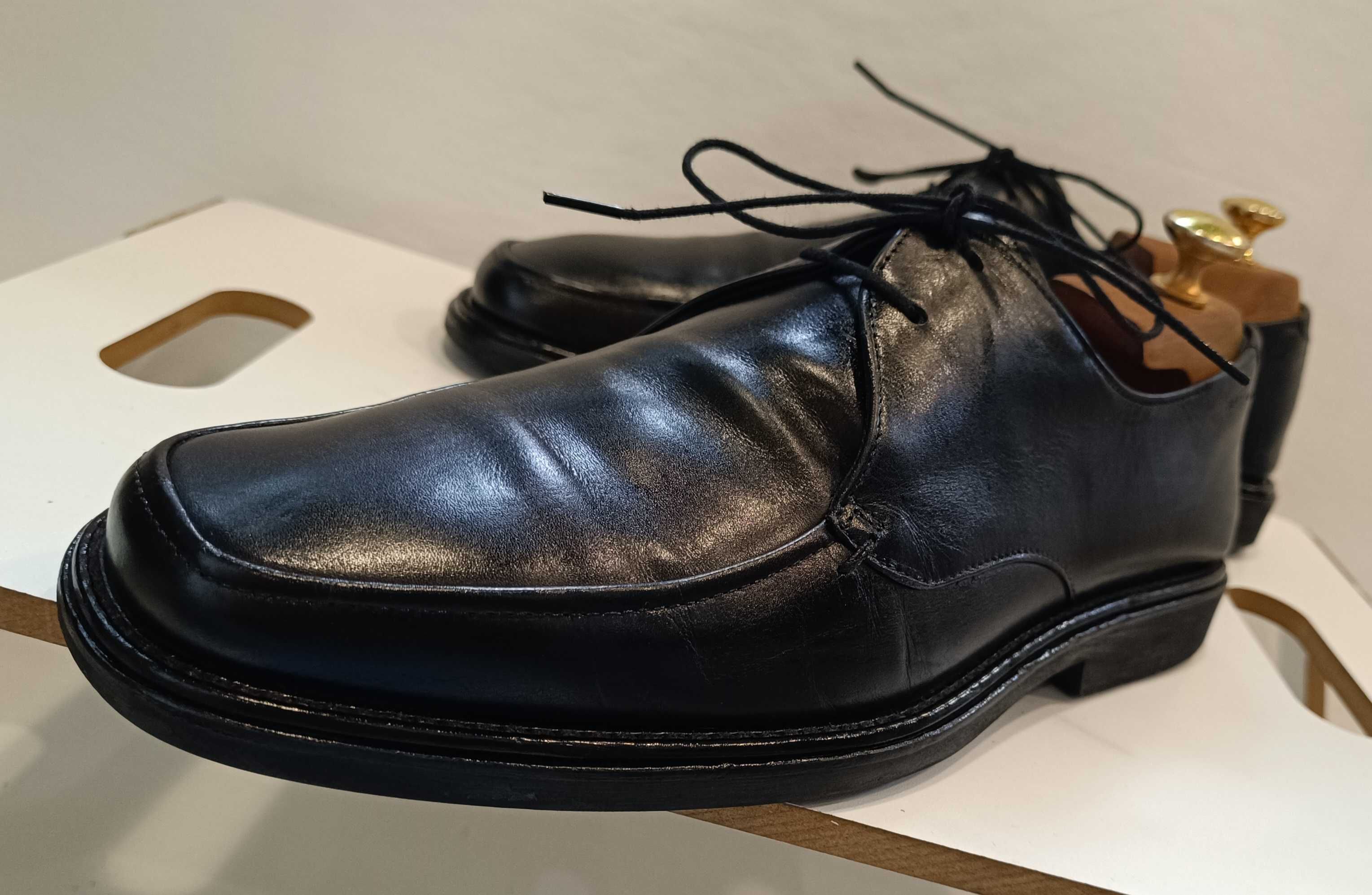 Pantofi derby split toe 41 41.5 de lux Hugo Boss piele naturala moale