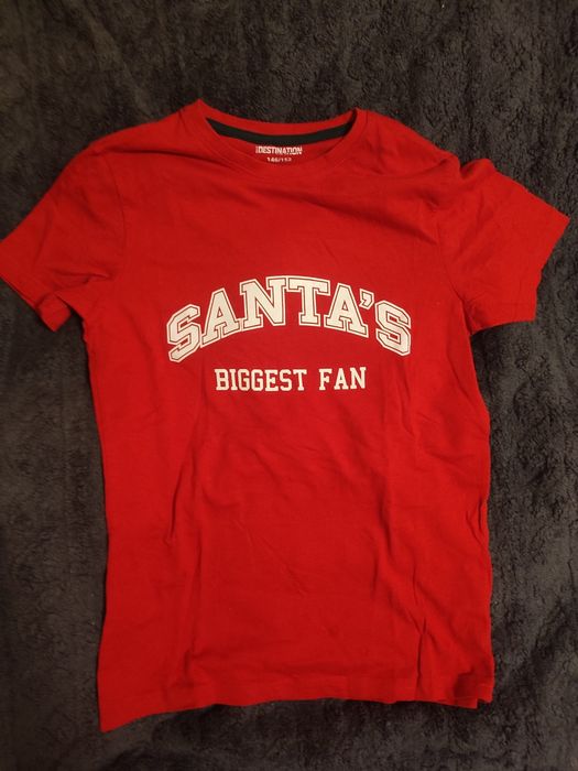Tricou roșu de Crăciun – “Santa’s Biggest Fan”