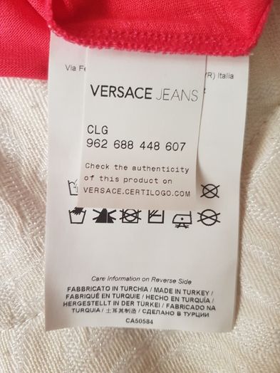 Ефектна дамска тениска VERSACE JEANS, размер S/M.НОВА!Оригинал!