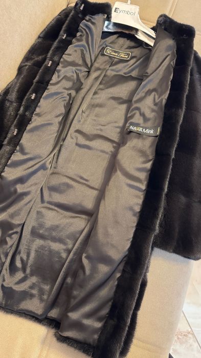 #102 Палто от норка.Nafa mink.Лукс.Визон.Естествена кожа с косъм.