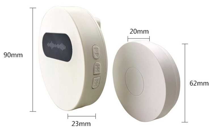 Безжичен звънец за входна врата (без нужда от батерии)