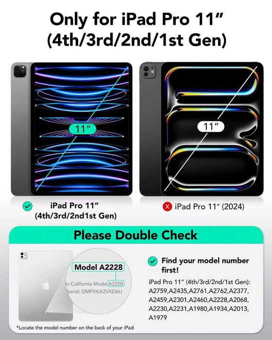 Husa ESR magnetica pentru iPad Pro 11 cu suport reglabil