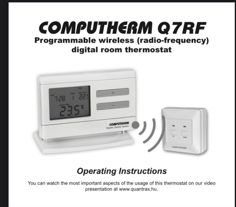 Termostat de ambient Computherm Q7 RF, comanda wireless, programabil