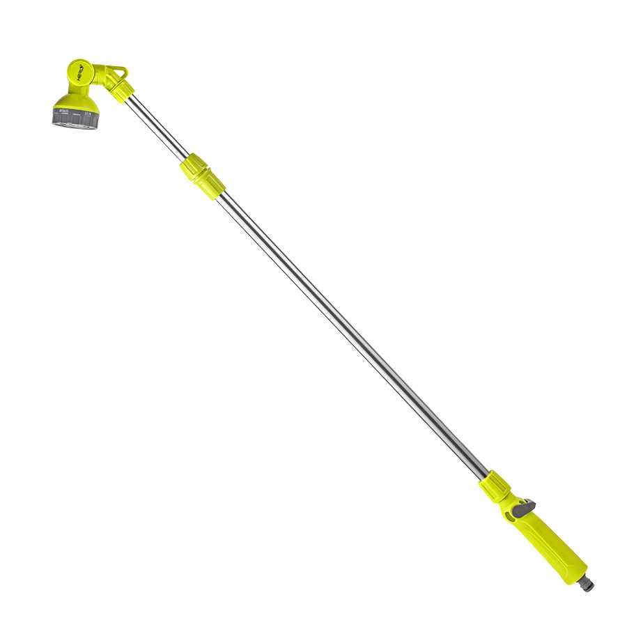 Пистолет поливен телескопичен HERLY-S, от90до144см, 6-функции,алуминии
