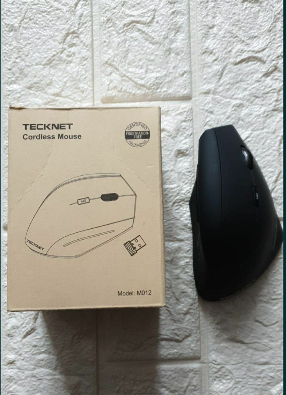 Mouse optic ergonomic, TeckNet M012 2.4G, negru