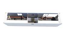 Container vestiar cu grup sanitar complet echipat 12/2,4