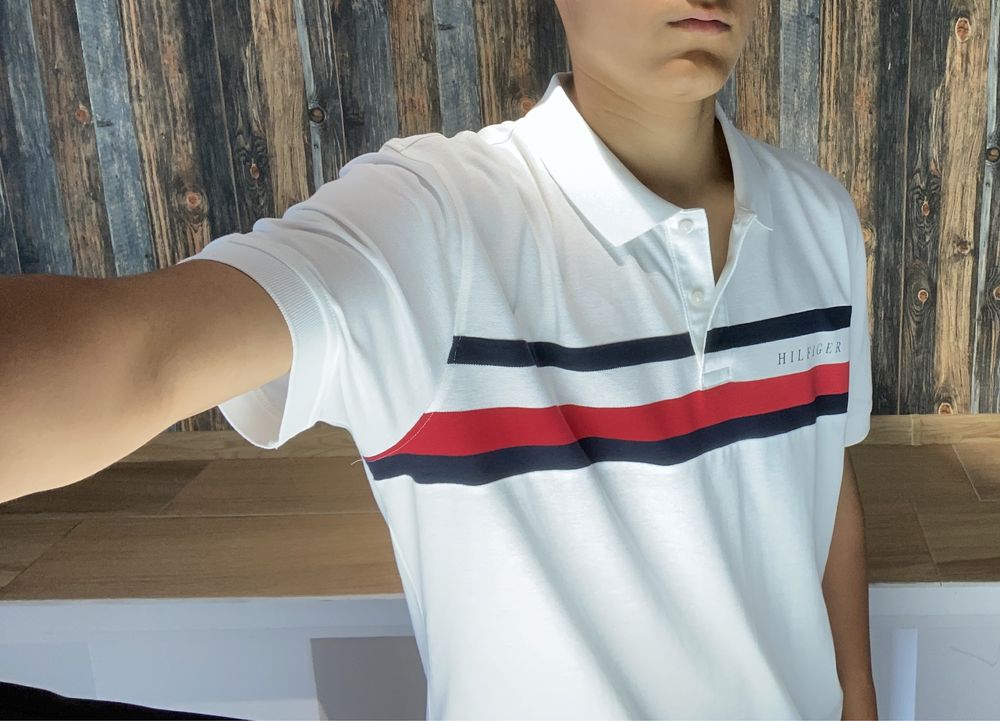 Tricou Tommy Hilfigger Tip Polo Original Mărimea L Fit M Nepurtat