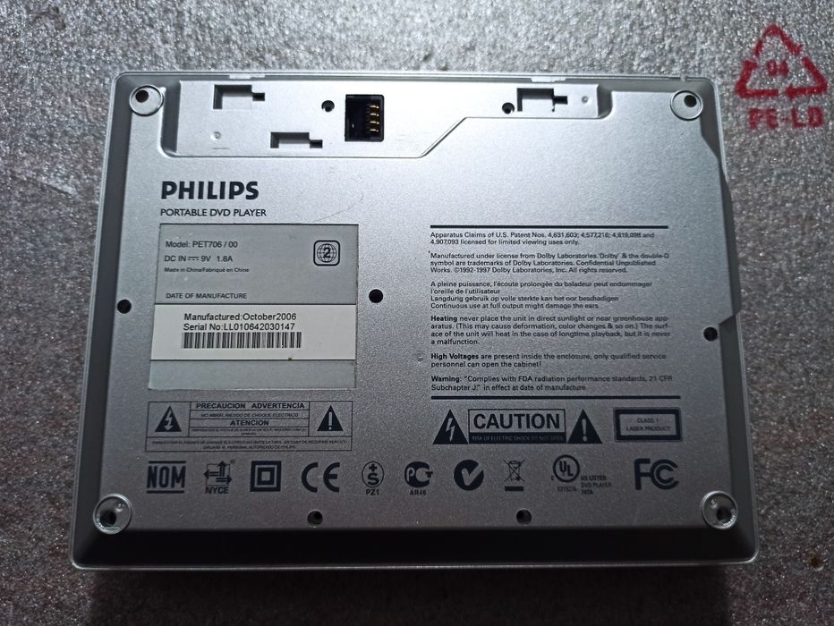 DVD player portabil Philips - pentru piese