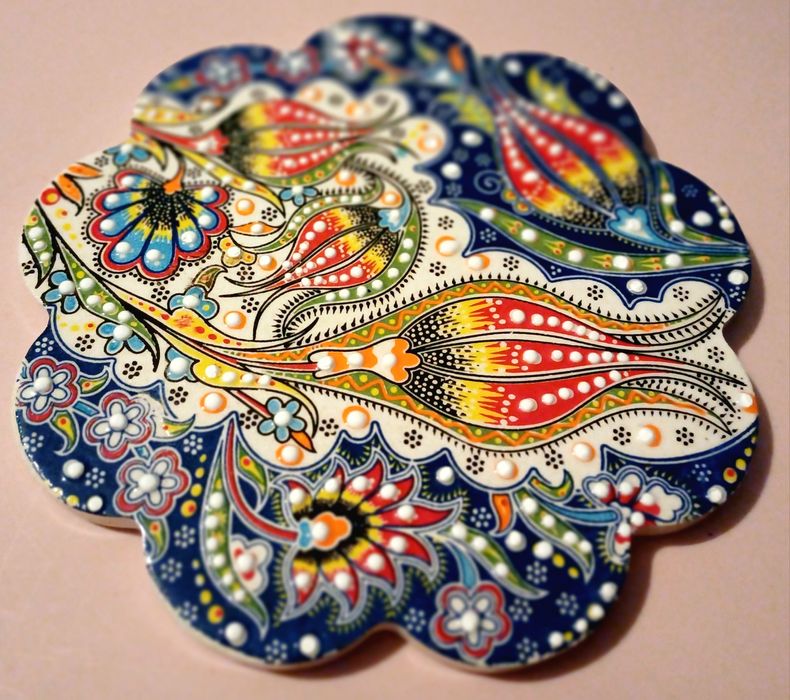 Trivet turcesc handmade – ceramică autentică part. 1