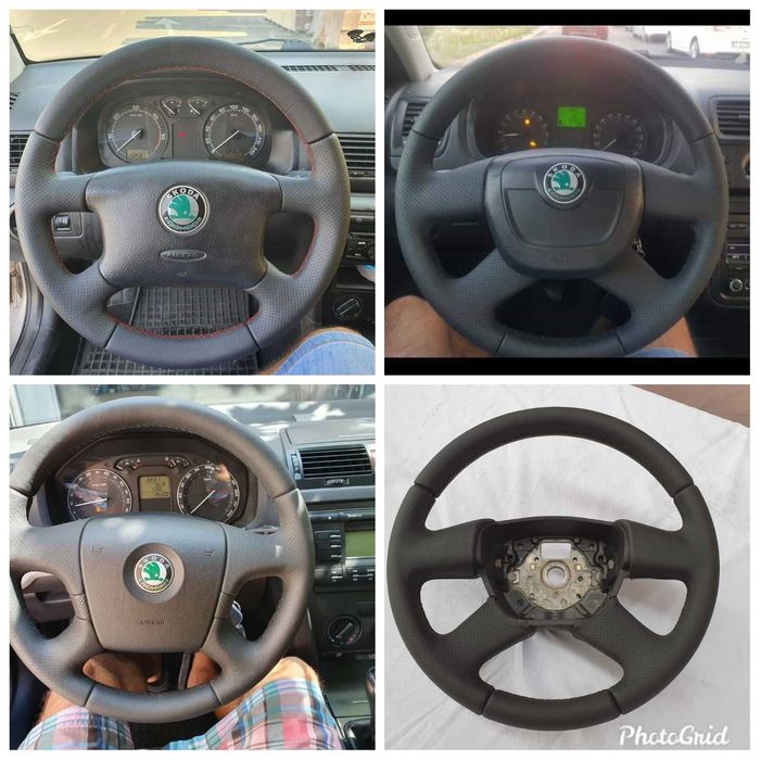 Volane Noi Piele Perforata - Orice Model Skoda