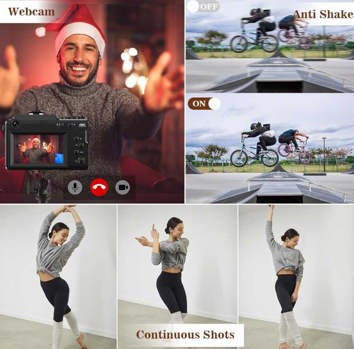 4K цифрова камера lovepo 48MP WiFi Vlogging камера за фотография