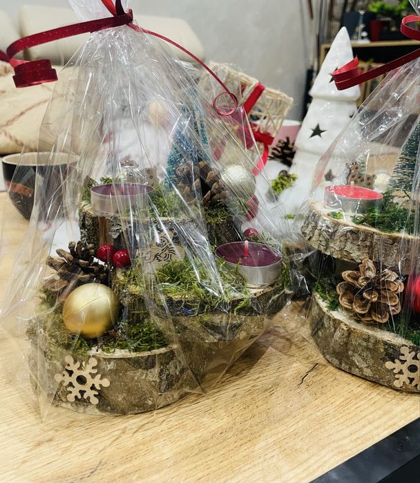 Ръчно изработени коледни подаръци с естествен дървен дизайн