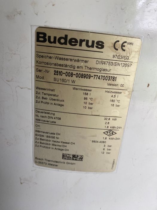 Boiler buderus logalux