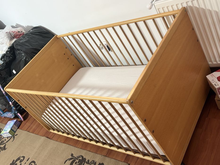 Pat copii cu saltea inclusa plus topper