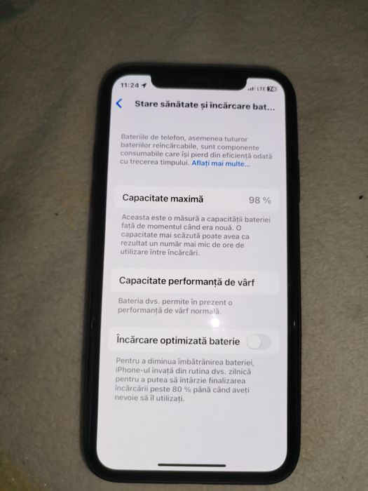 Vand iphone x stare buna de functioanare baterie 98% originala urme no