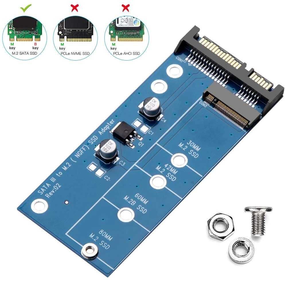 Адаптер за M.2 (M2) SSD към 2.5" SATA 3.0 конектор + Гаранция