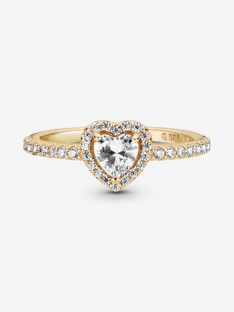 Pandora Elevated Heart Ring 1 - 14 карата злато