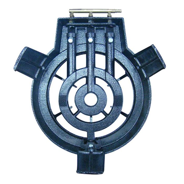 Arzator gaz din fonta cu 3 focuri+2M Furtun gaz+Ceas butelie+2xColiere