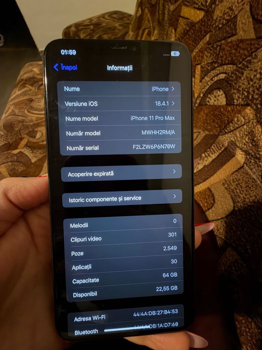 iPhone 11 Pro Max  , baterie 100% ! Prețul e negociabil!