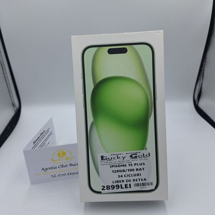 Iphone 15 Plus 128 GB 100 Bat 34 cicluri factura garanție #48162