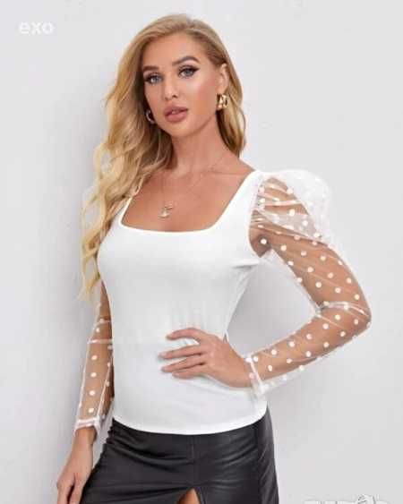 Дамска блуза екрю, Блуза памук, Копринена блуза, Дамска блуза дантела