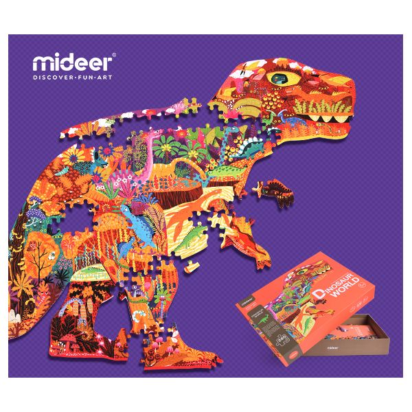 Puzzle forma Dinozaur, 280 piese Mideer